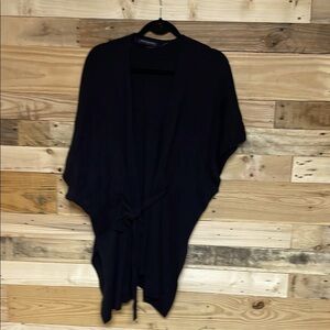 Banana Republic size OS Black Open Front Tie Soft and Stretchy Sweater Cardigan